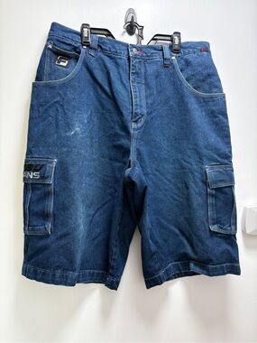 FUBU Dark Blue Cargo Denim Shorts